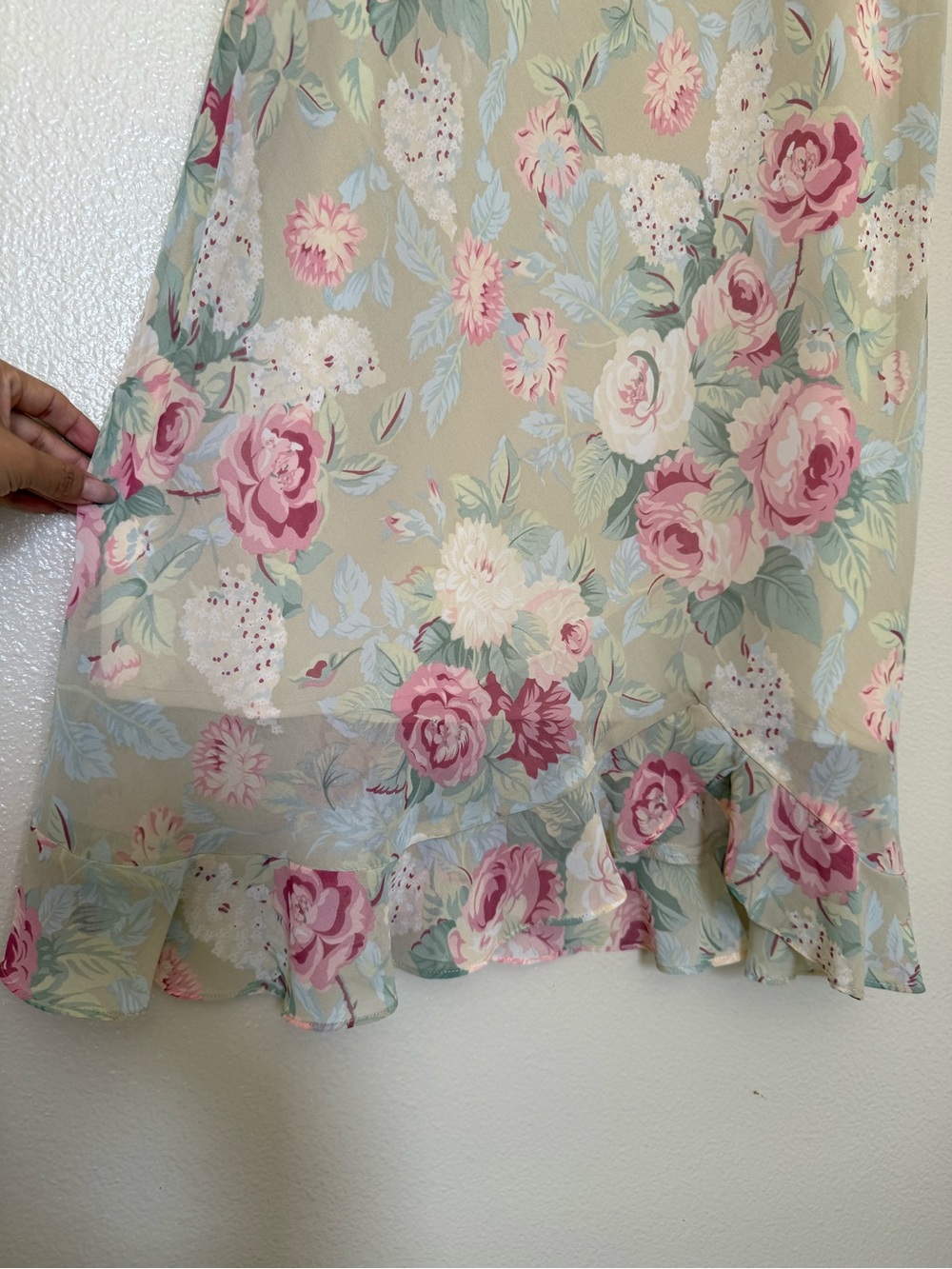 Positive Attitude Vintage Floral Maxi Dress Jacket Set Cottagecore 14P Romantic - Picture 8 of 16